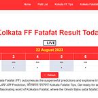 ghosh babu khabar|Kolkata Fatafat Ghosh Babu: The Maestro of Numbers .